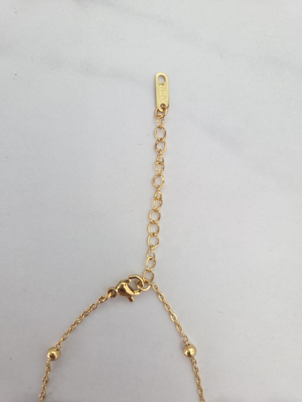 Gold Heart Hand Chain Bracelet Ring Combo Stainless Steel - Picture 8 of 13